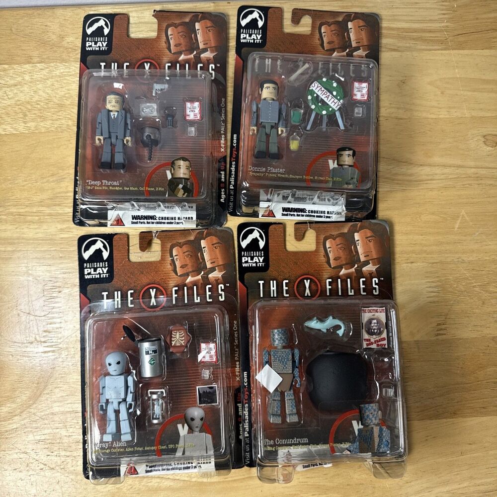 THE X FILES PALZ Series 1 Lot Gray Alien, Conundrum, Deep Throat, Donnie Pfaster